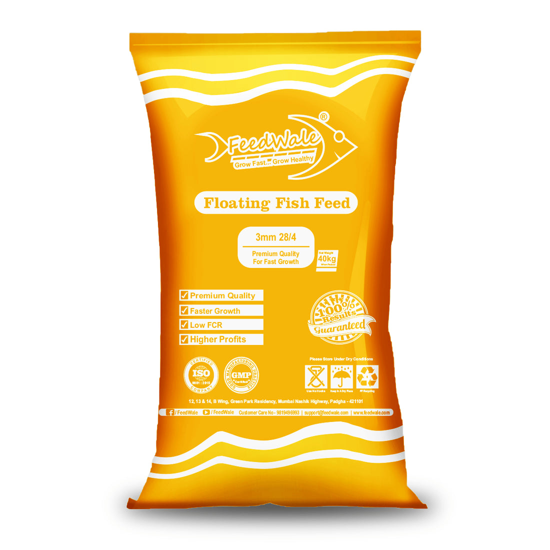 FeedWale 3mm 28/4 Floating Fish Feed 40kg Bag
