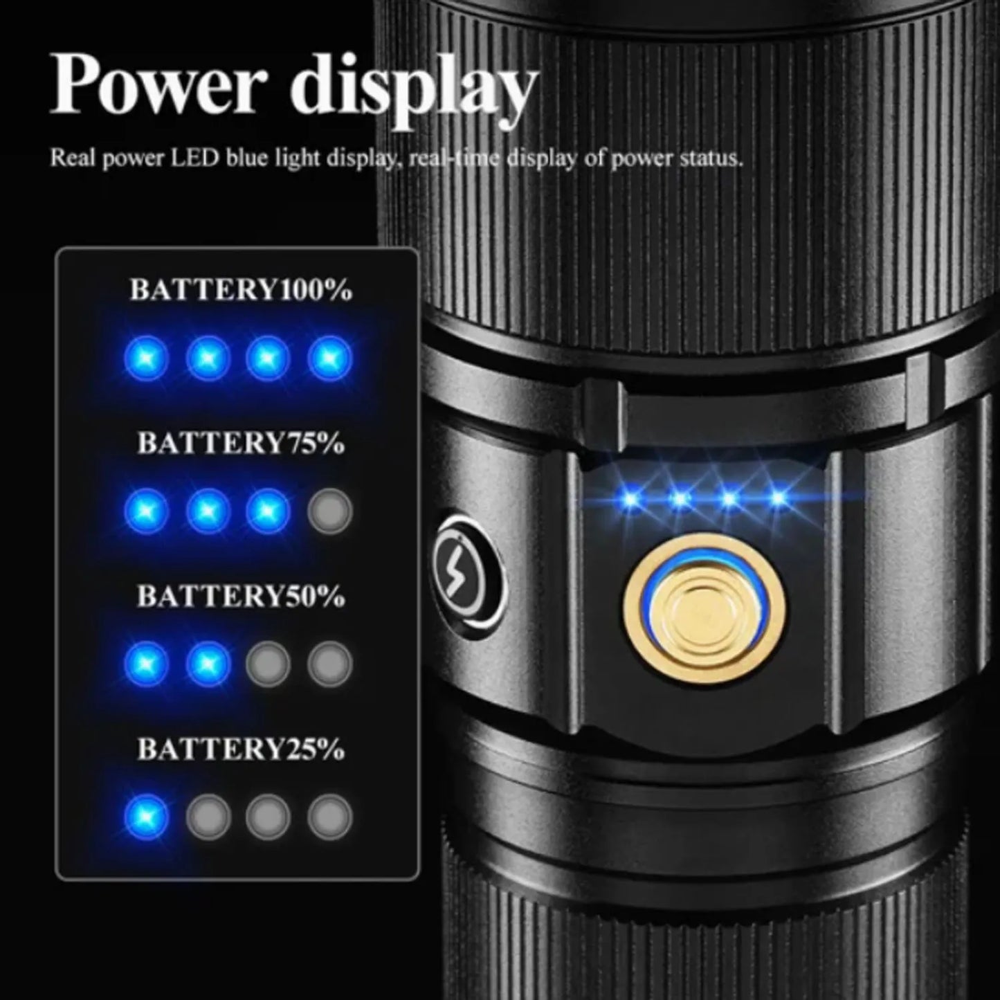 Flashlight Torch COBA CB-B54-2 With 28800mAh Battery