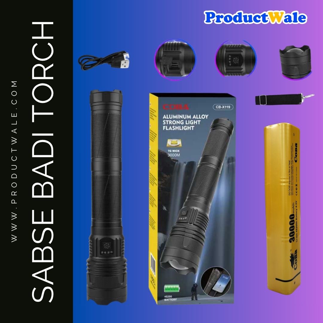 COBA CB-X119 The Longest Flashlight Torch Ever In India