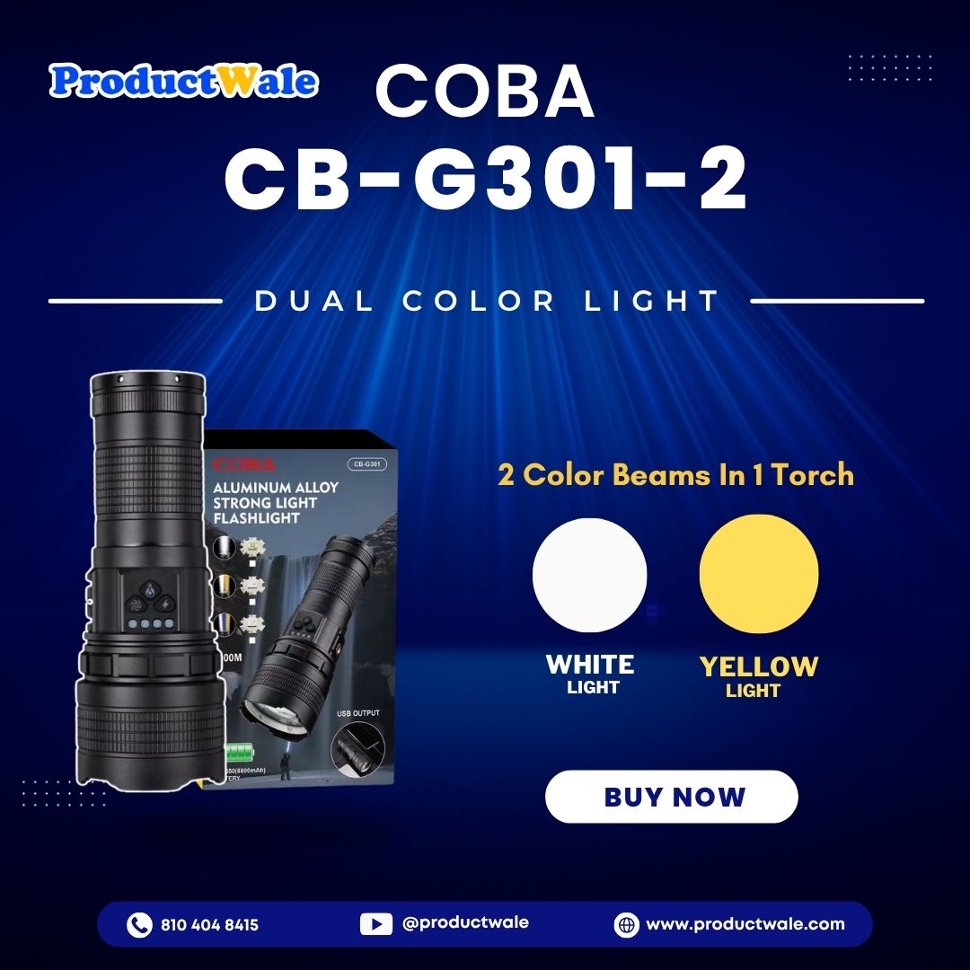 COBA CB-G301-2 Dual Color Torch White & Yellow Beam