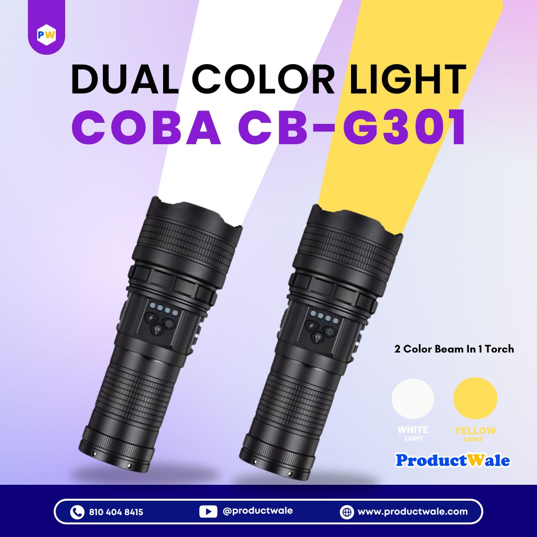 COBA CB-G301-2 Dual Color Torch White & Yellow Beam