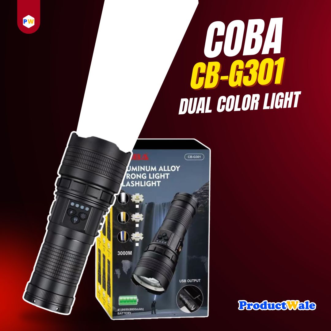 COBA CB-G301-2 Dual Color Torch White & Yellow Beam