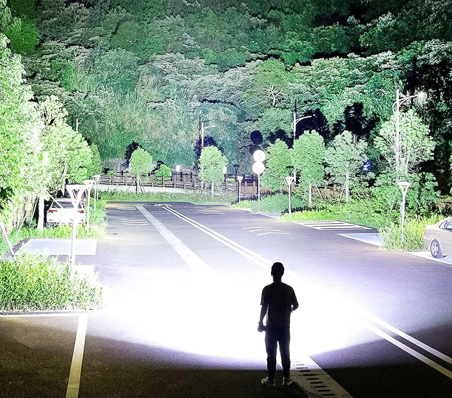 2km Long Range Rechargeable LED Flashlight Zoomable Torch by Small Sun