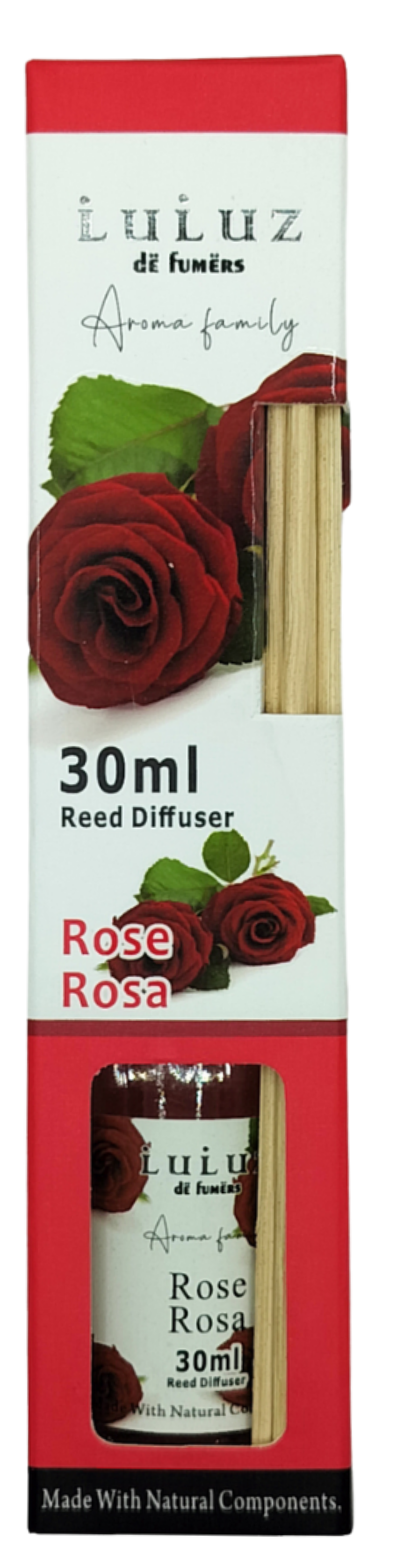 Reed Diffuser Luluz 30ml Rose By Moogni