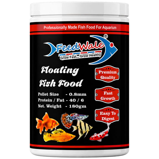 180gm Aquarium Fish Food 0.8mm Floating Pellets | High Protein Feed