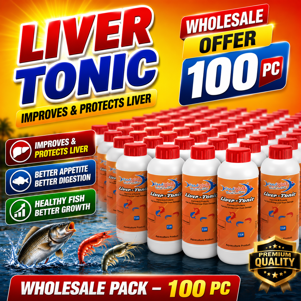 100Pc FeedWale Liver Tonic for Fish Farming -3