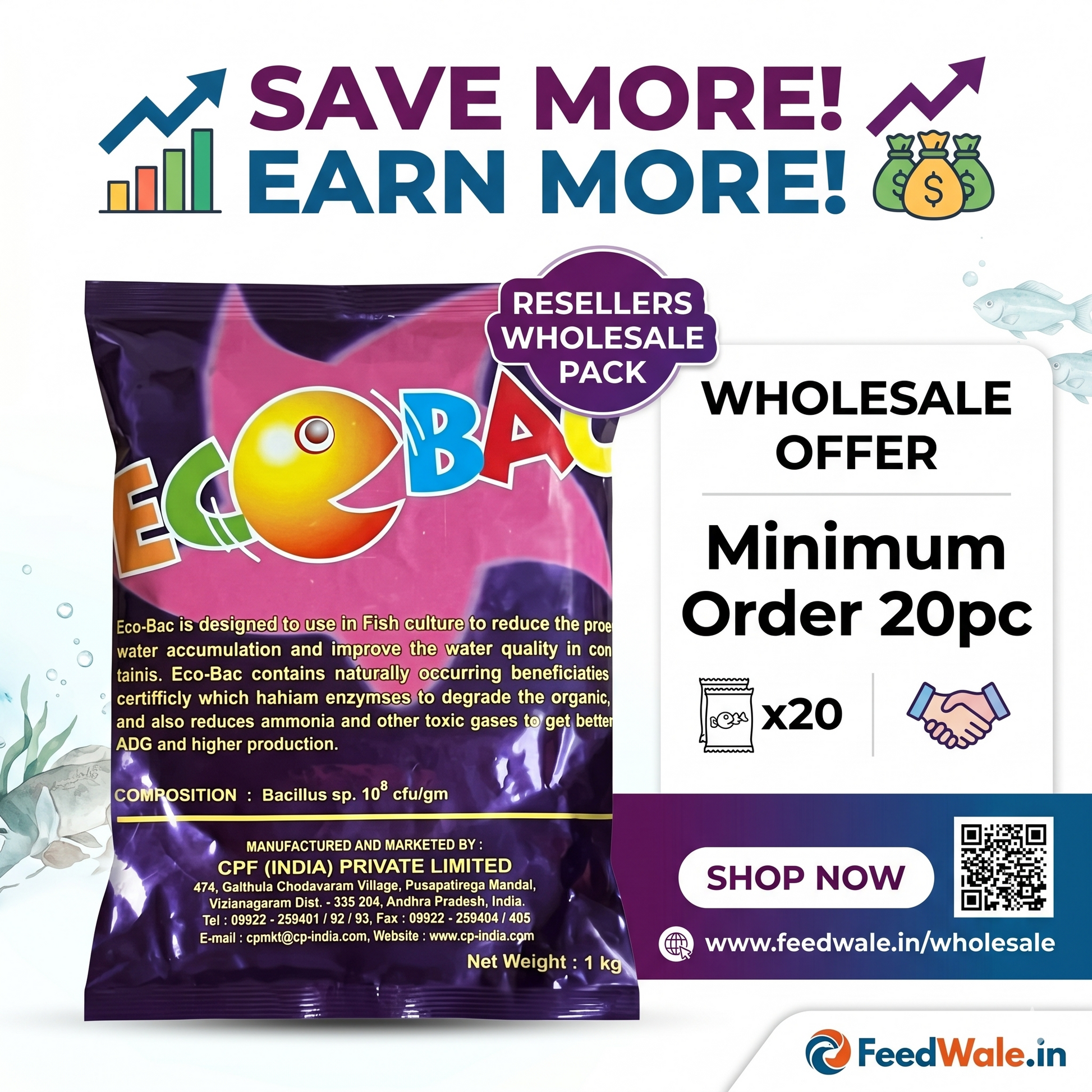 20pc CP EcoBac Probiotics Wholesale Pack