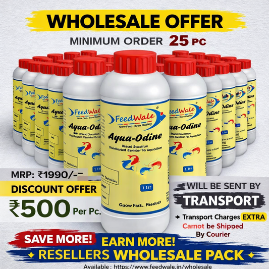 25pc FeedWale Aqua-Odine Iodine (1 Litre x 25pcs Pack)