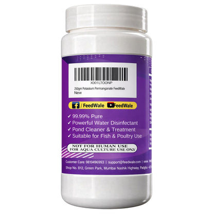Aqua Clear Potassium Permanganate Crystals 250gm FeedWale front label water disinfectant for fish farming