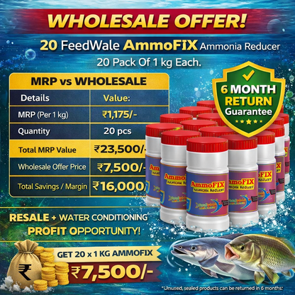 20pc FeedWale AmmoFIX Ammonia Reducer (20 Pack Of 1Kg)
