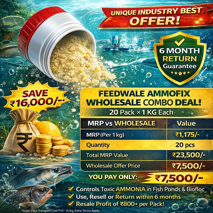 20pc FeedWale AmmoFIX Ammonia Reducer (20 Pack Of 1Kg)