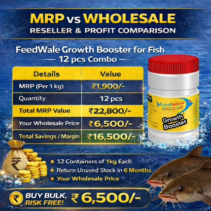 12pc FeedWale Growth Booster For All Kind of Fishes