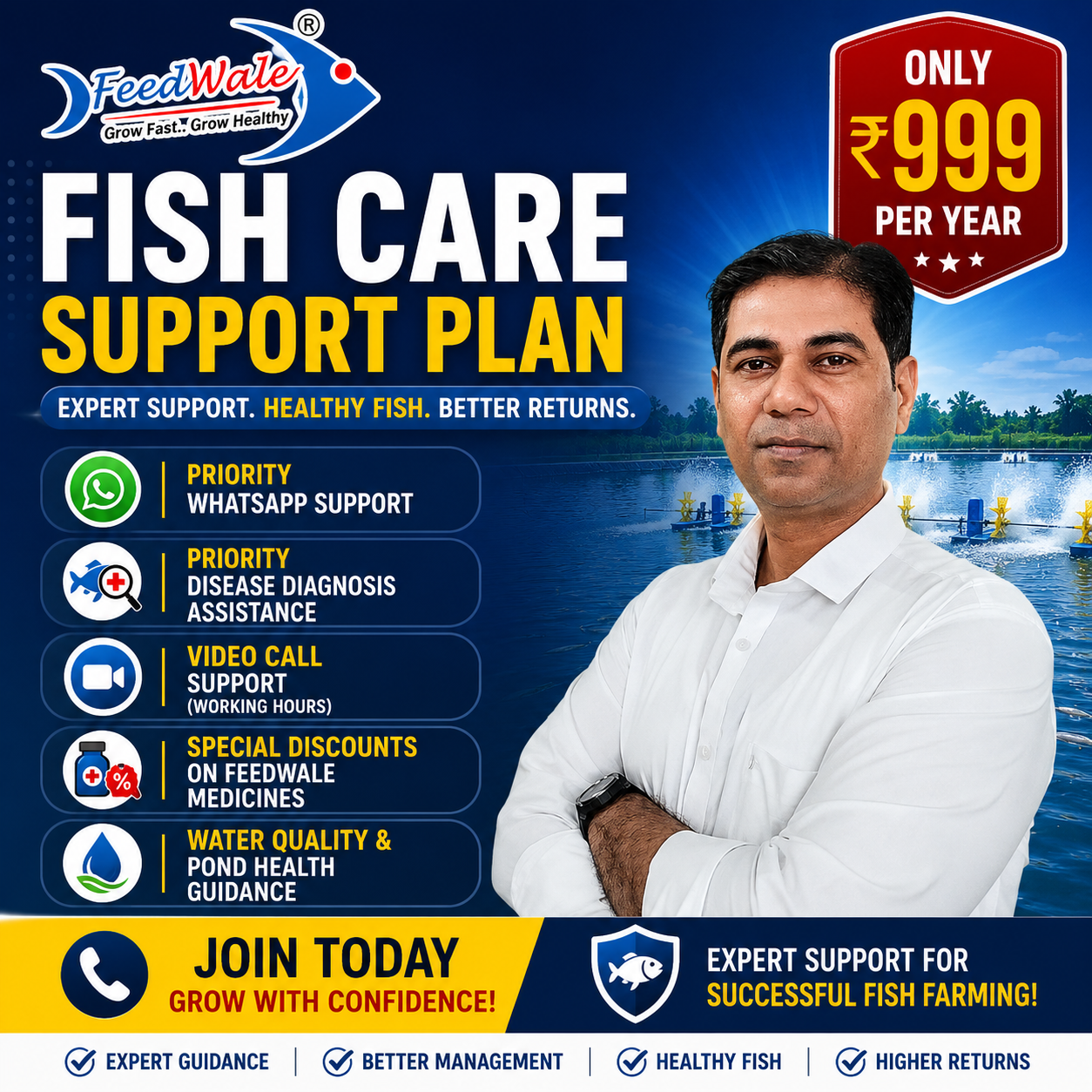 FeedWale Fish Care Support Plan – Expert Fish Farming Guidance for 1 Year - 2