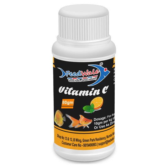 FeedWale Vitamin C Fish Supplement 80gm for Aquarium Fish Growth and Immunity Booster
