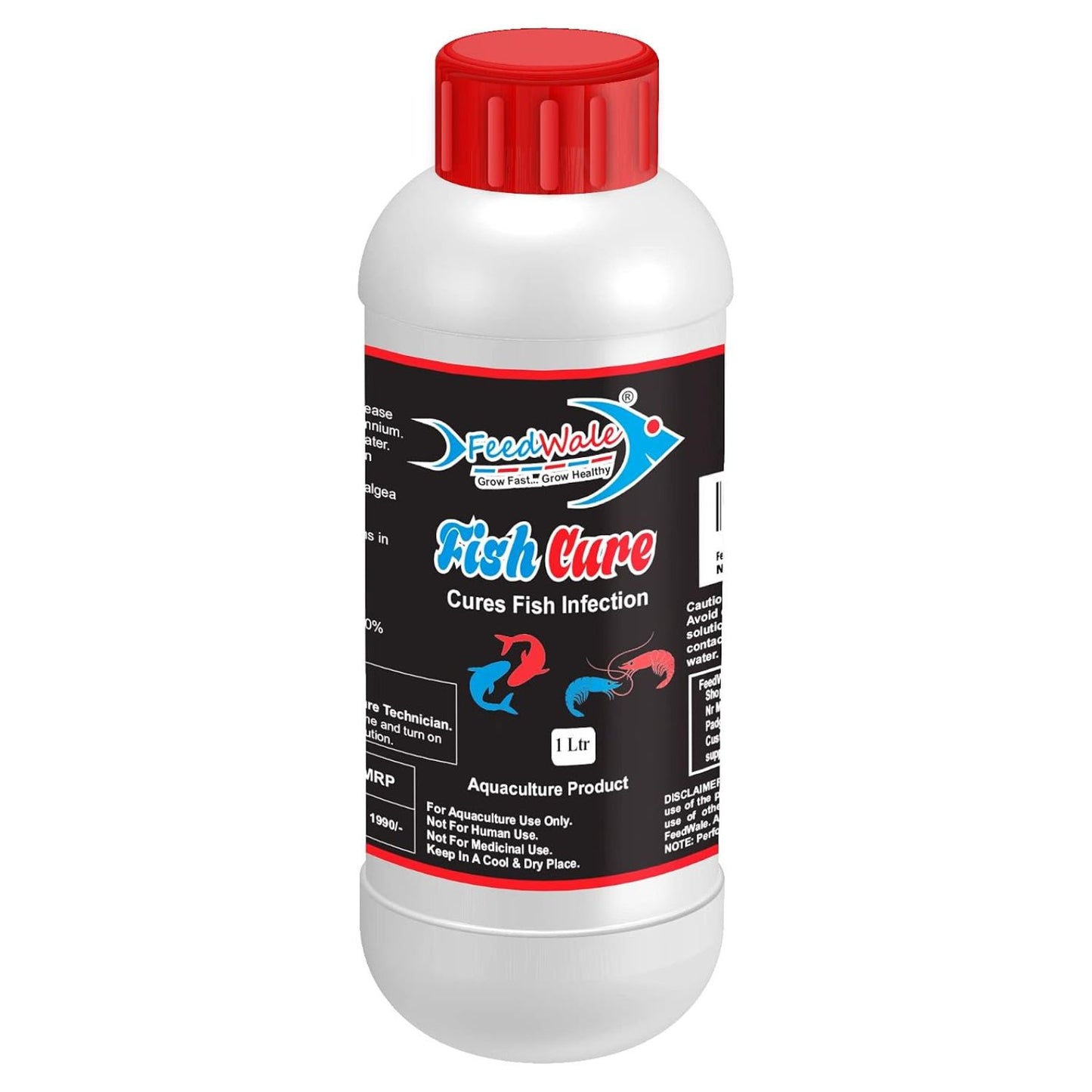 FeedWale Fish Cure 1 Litre BKC 80% for Red Disease Infections
