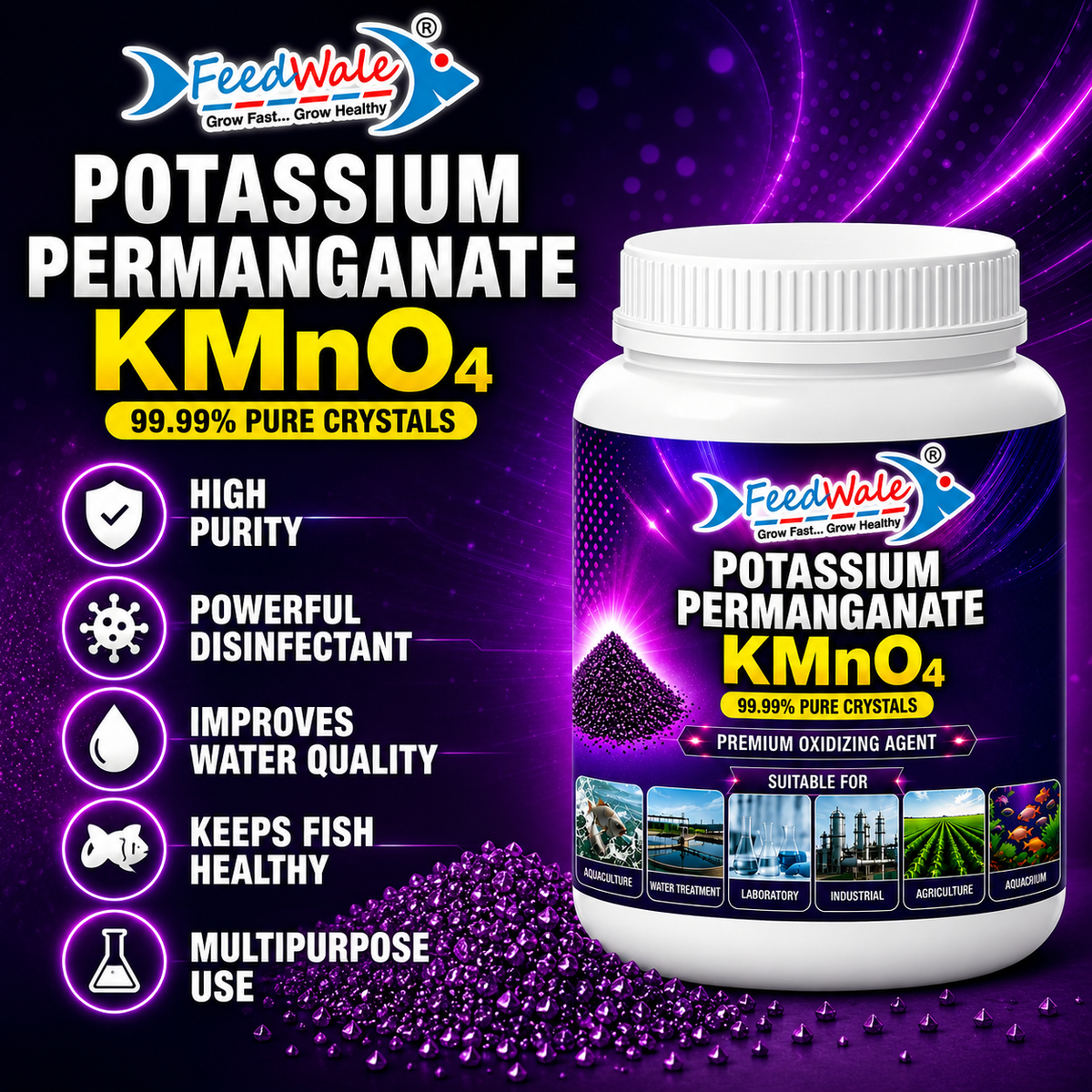 Potassium Permanganate KMnO4 1Kg 99.99% Pure