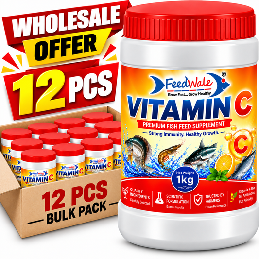12pc Of FeedWale Vitamin C Fish Feed Supplement (12 Packs Of 1kg Each)